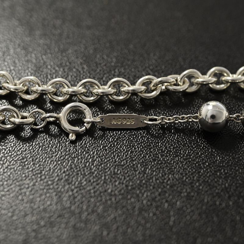 Tiffany & Co Ball Chain Necklace Choker Silver