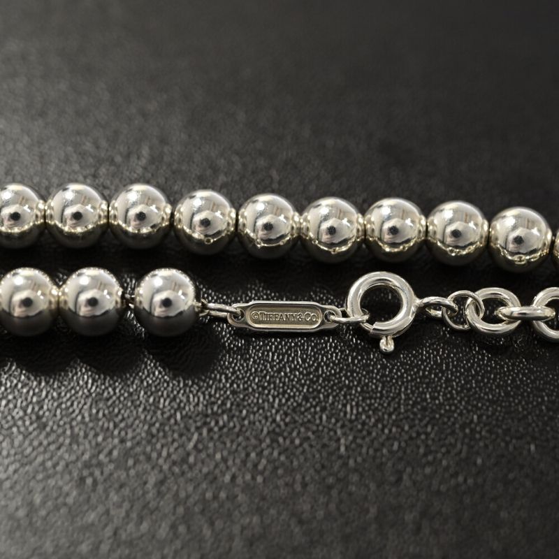 Tiffany & Co Ball Chain Necklace Choker Silver