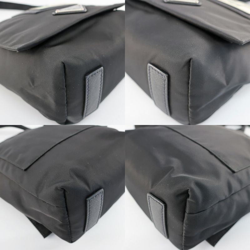 Prada Nylon Shoulder Bag Black Triangle Logo