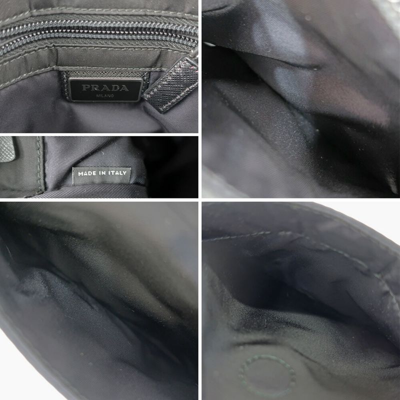 Prada Nylon Shoulder Bag Black Triangle Logo