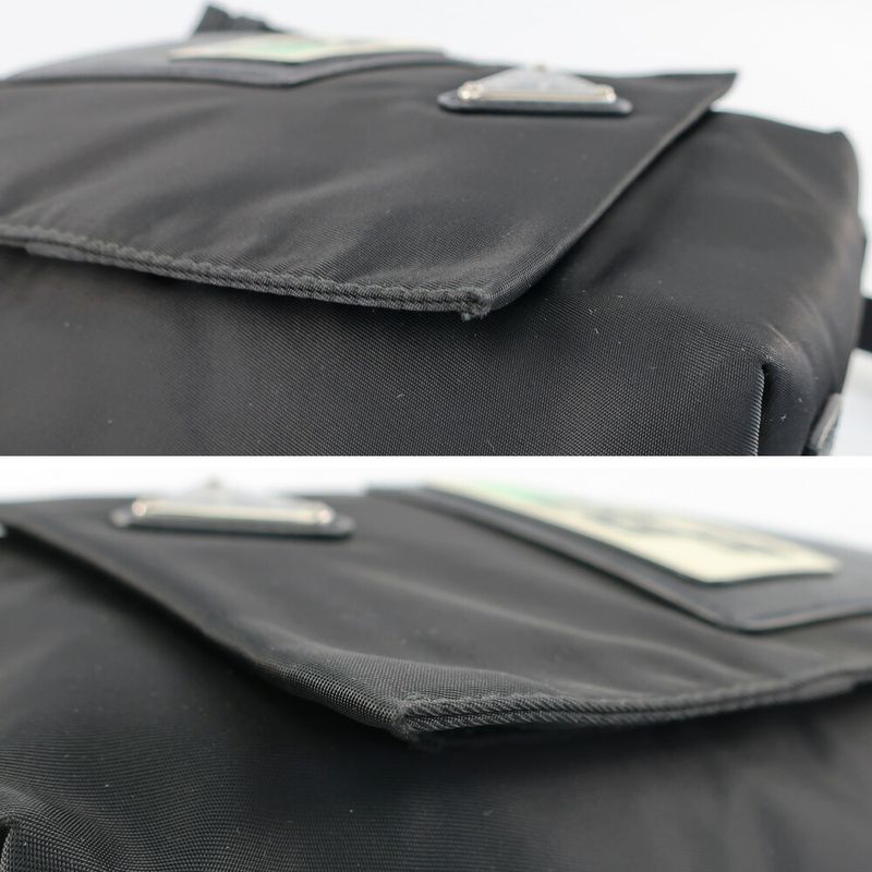 Prada Nylon Shoulder Bag Black Triangle Logo