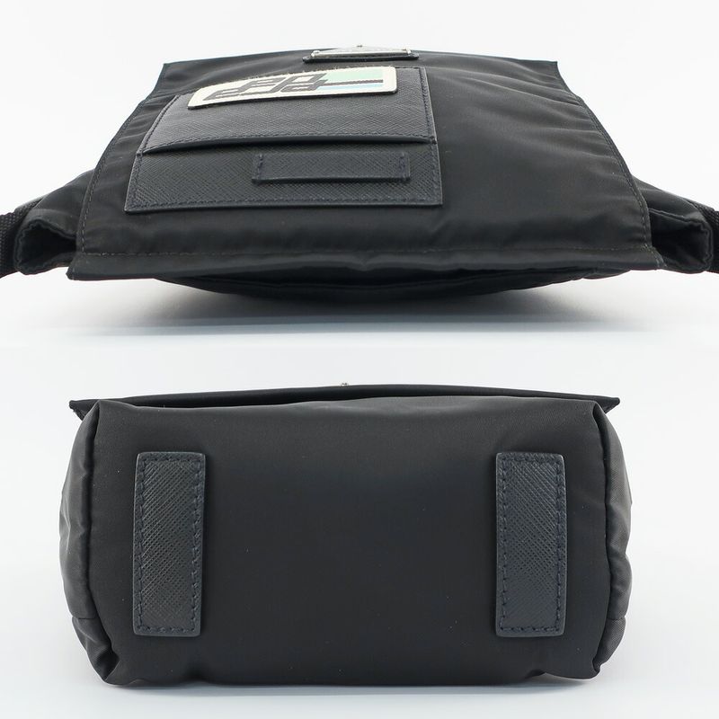 Prada Nylon Shoulder Bag Black Triangle Logo