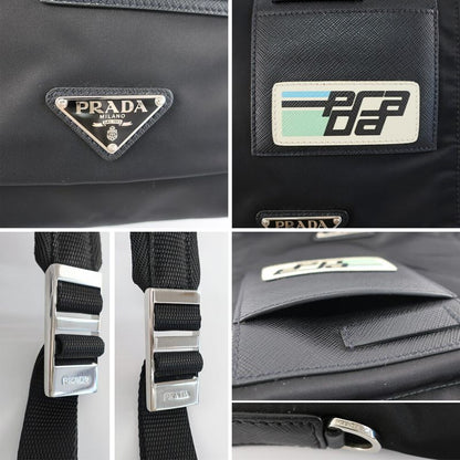Prada Nylon Shoulder Bag Black Triangle Logo