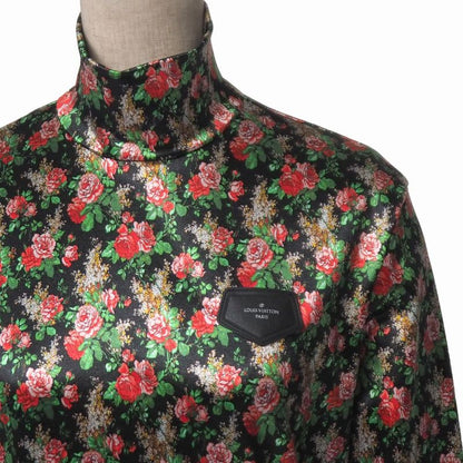 Louis Vuitton Blouse M Long Sleeve Pullover High Neck Stretch Logo Patch Sweater