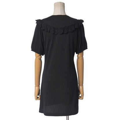 Louis Vuitton Tunic M Monogram Logo Lace Gathered LV