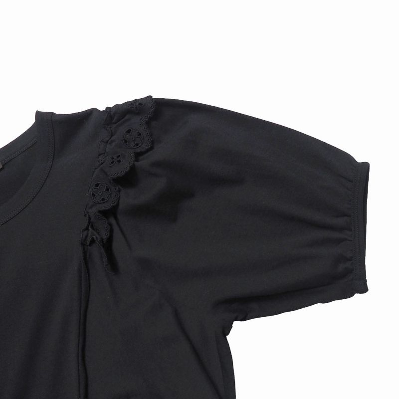 Louis Vuitton Tunic M Monogram Logo Lace Gathered LV