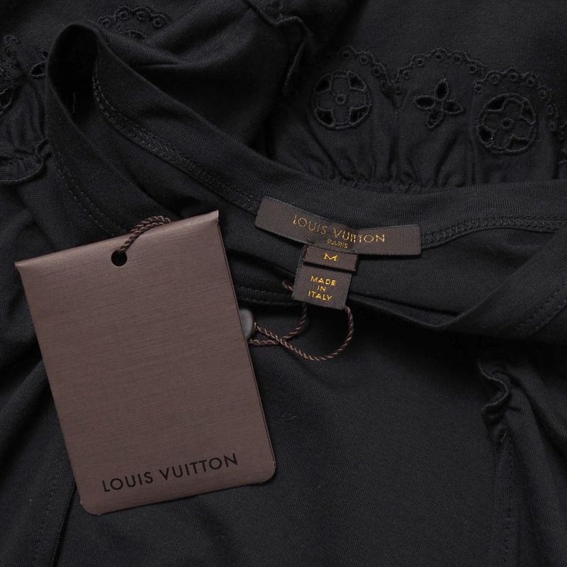 Louis Vuitton Tunic M Monogram Logo Lace Gathered LV