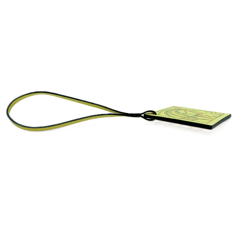 Hermes Key Holder Carre Nano Bag Charm Yellow