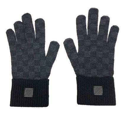 Louis Vuitton Damier Graphite Gloves Glove Gon Neopti Wool