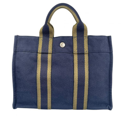 Hermes Tote Fourre Tout PM Handbag Navy