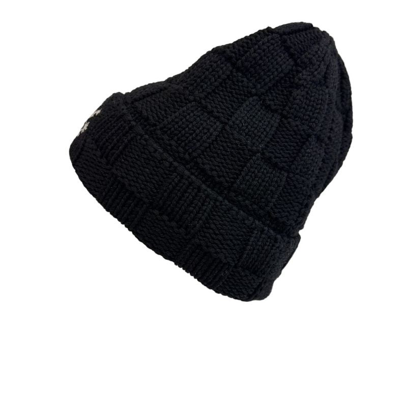 Louis Vuitton Knit Hat Beanie Damier Heritage Snug Pattern Wool Hats Black