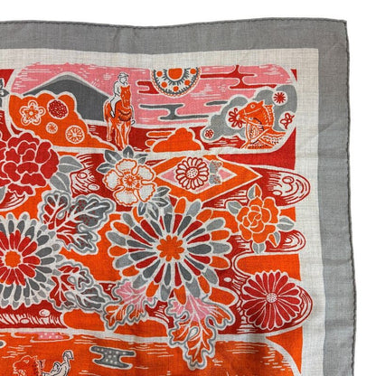 Hermes Shawl Scarf Carre Geant 140 Bingata Cashmere Orange