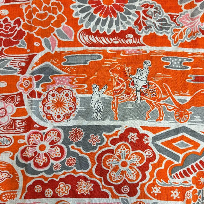 Hermes Shawl Scarf Carre Geant 140 Bingata Cashmere Orange