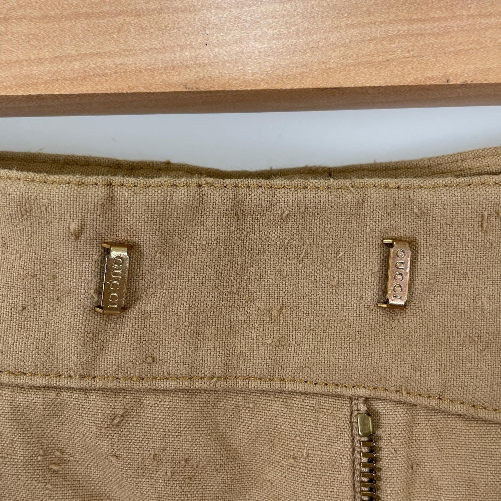 Gucci Tuck Shorts Logo Spring Summer SS Cotton Brown 44 — view 6