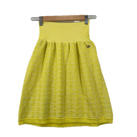 Chanel Flare Skirt SS Cotton Yellow 36