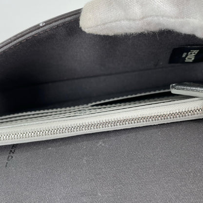 Fendi Shoulder Bag Leather Silver — view 7