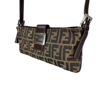 Fendi Zucca Mamma Baguette Shoulder Bag Canvas Brown — view 2