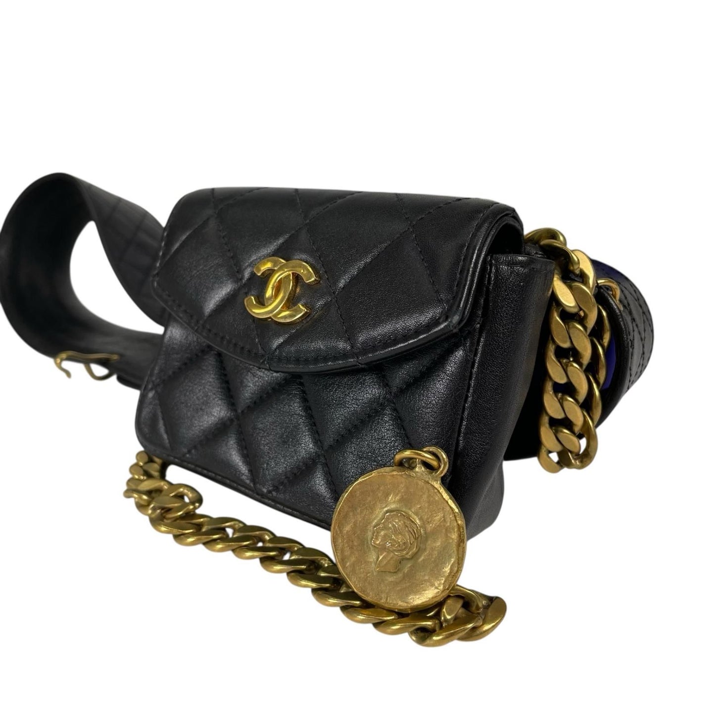 Chanel Quilted Waist Bag Lambskin Black — view 2