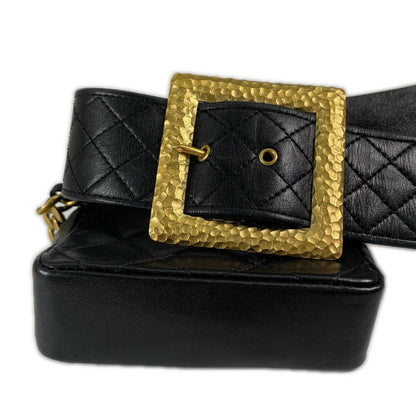 Chanel Quilted Waist Bag Lambskin Black — view 6