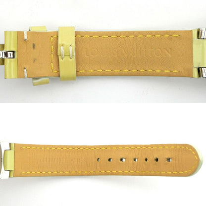 Louis Vuitton Tambour Date Light Blue Monogram Vernis SS Quartz Watch