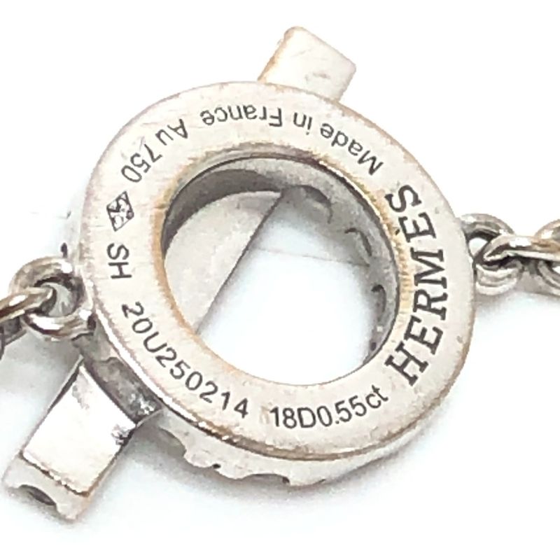 Hermes Bracelet Finesse 18k White Gold Silver