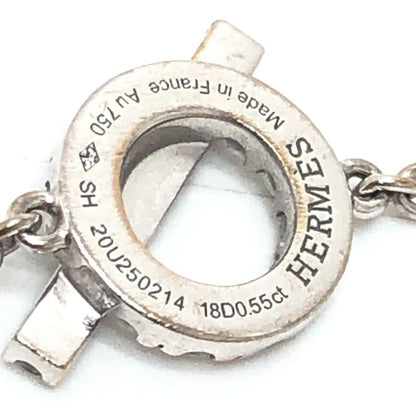 Hermes Bracelet Finesse 18k White Gold Silver