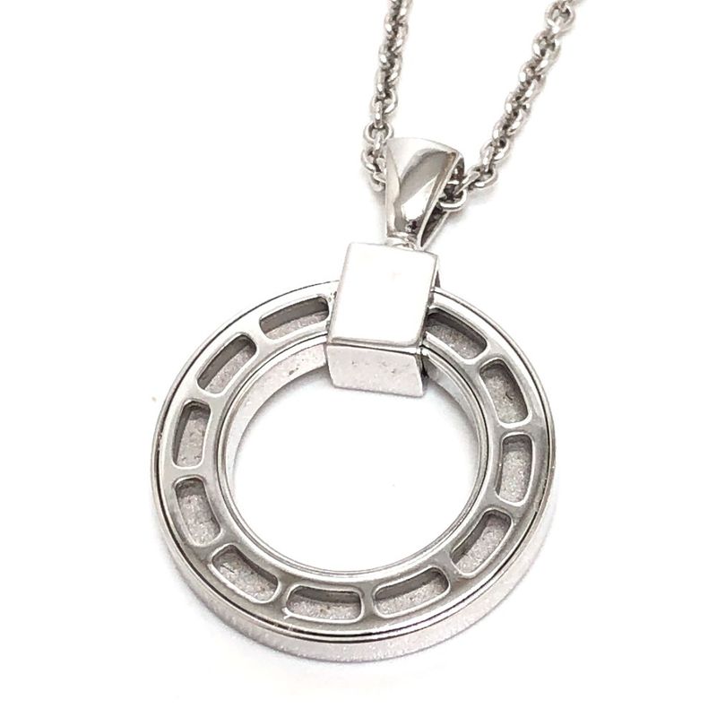 Bvlgari Necklace 18k White Gold Diamond Silver