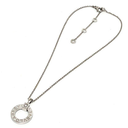 Bvlgari Necklace 18k White Gold Diamond Silver