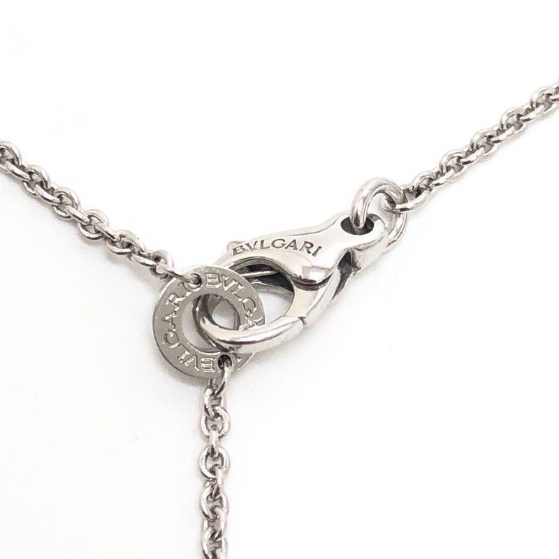 Bvlgari Necklace 18k White Gold Diamond Silver