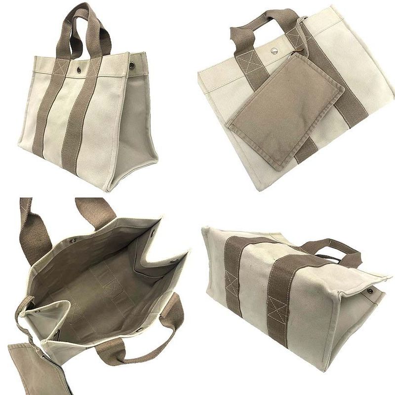 Hermes Bora PM Tote Cotton Canvas Beige