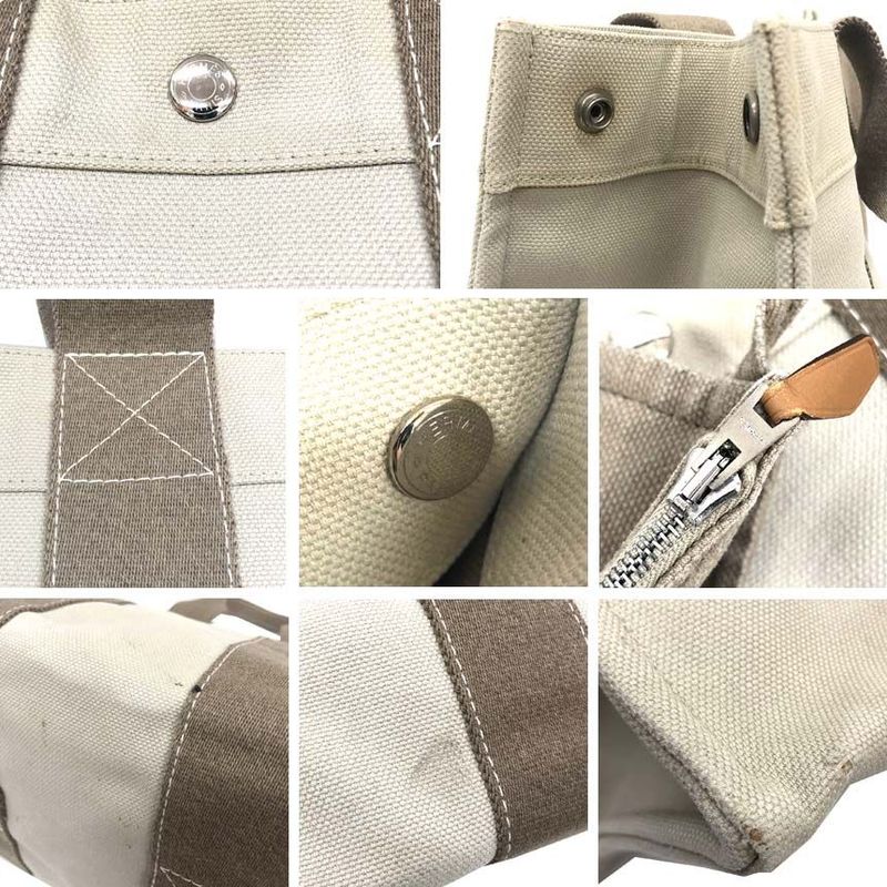 Hermes Bora PM Tote Cotton Canvas Beige