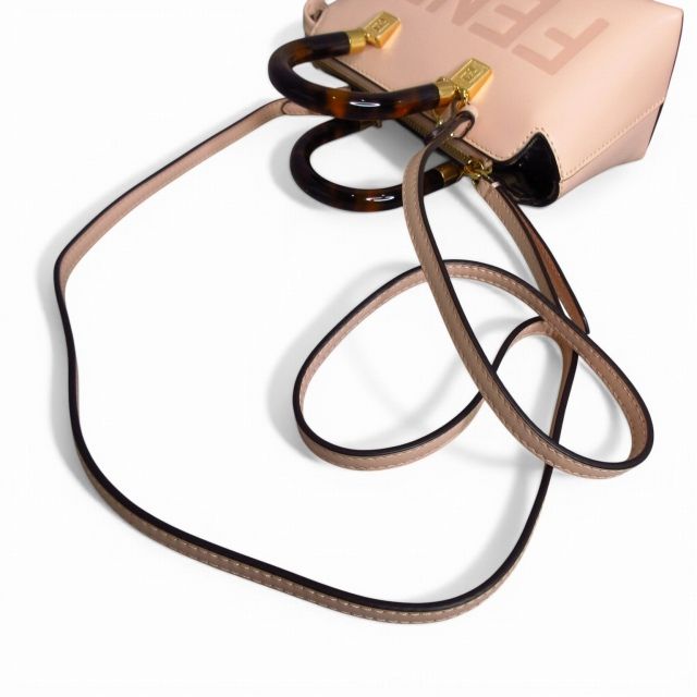 Fendi Visible Mini Shoulder Bag 2-Way Beige