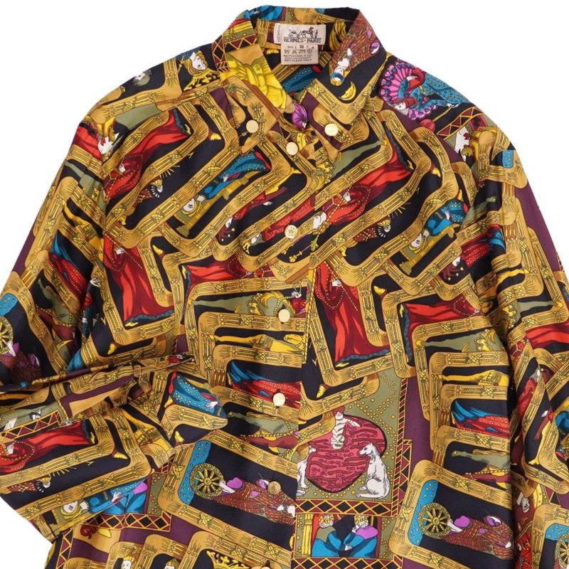 Hermes Vintage Shirt Blouse Button Down