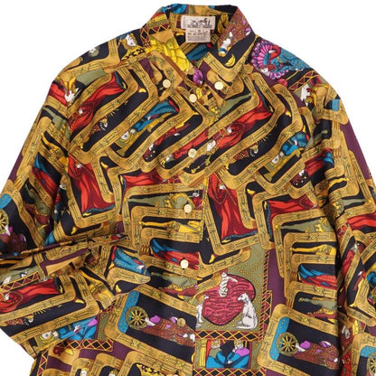 Hermes Vintage Shirt Blouse Button Down
