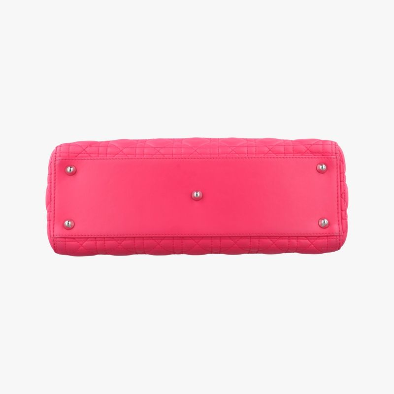 Dior Lady Rose Red Lambskin Handbag