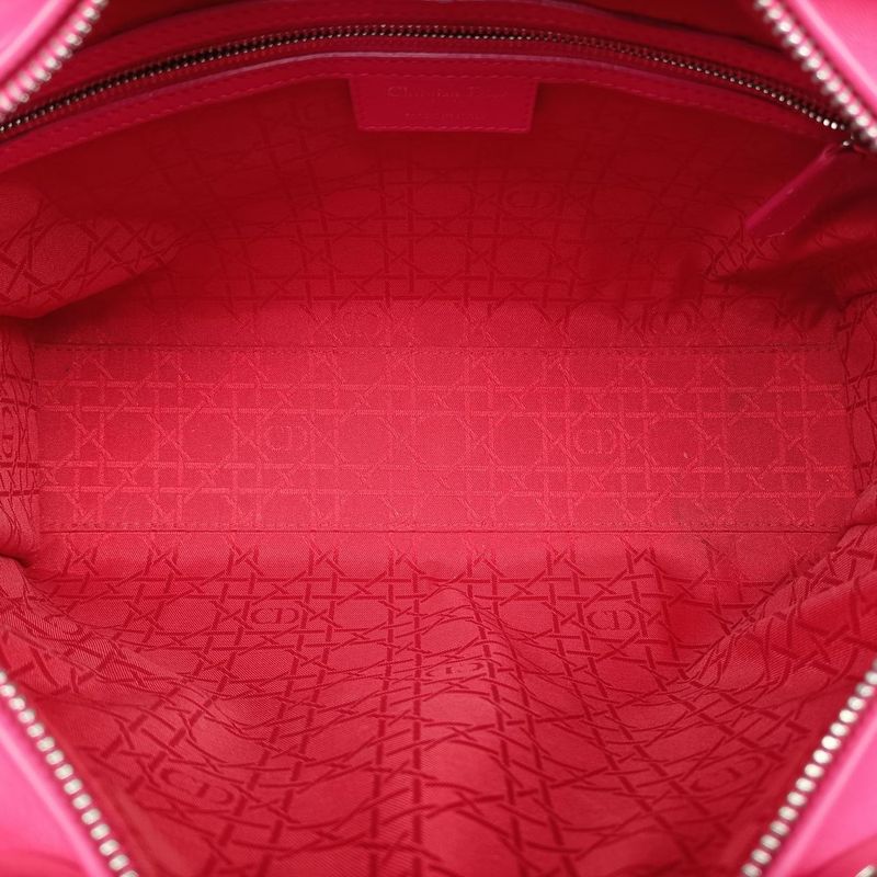 Dior Lady Rose Red Lambskin Handbag
