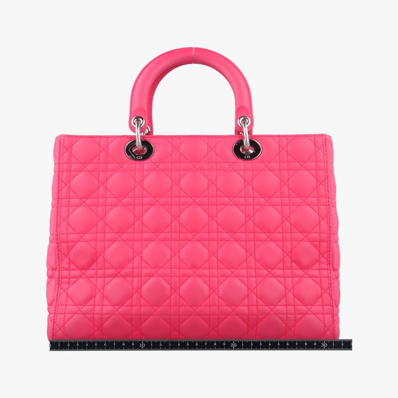 Dior Lady Rose Red Lambskin Handbag
