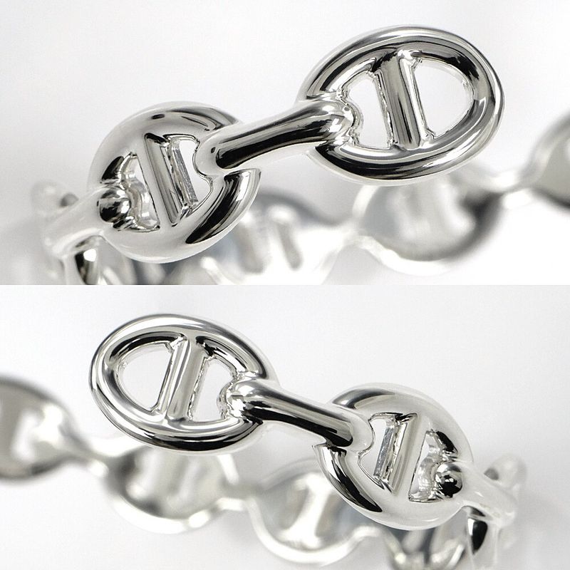 Hermes Bangle Chaine D'ancre Enchainee ST Silver Bracelet