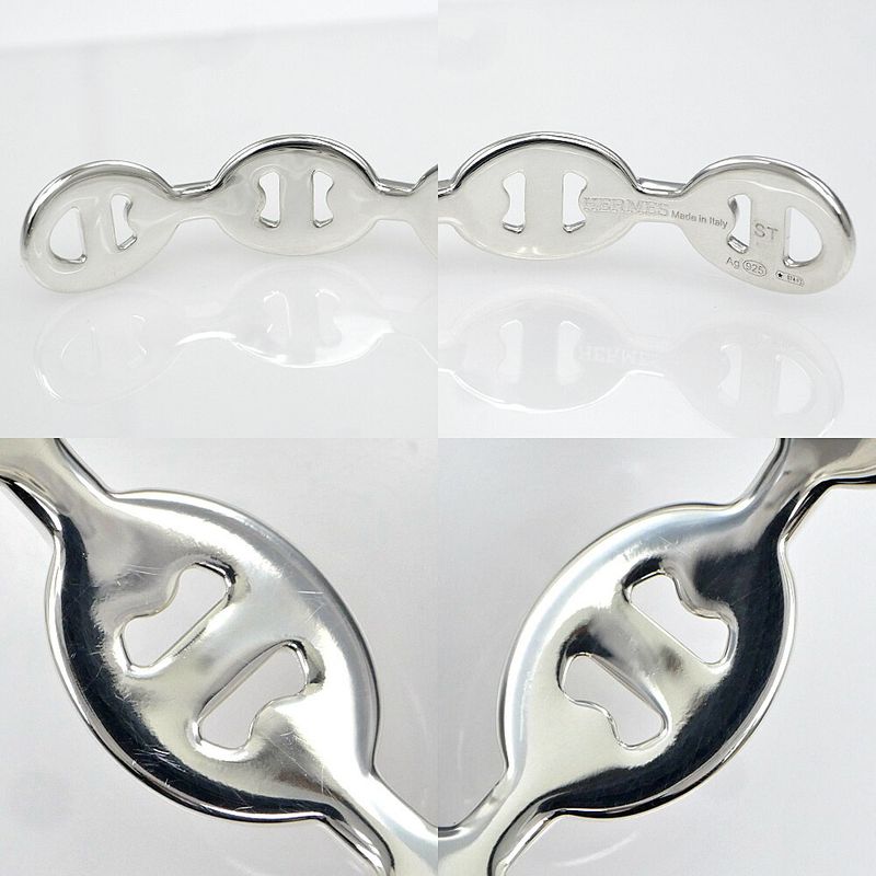 Hermes Bangle Chaine D'ancre Enchainee ST Silver Bracelet