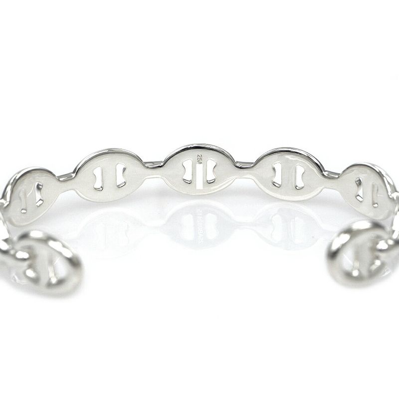 Hermes Bangle Chaine D'ancre Enchainee ST Silver Bracelet