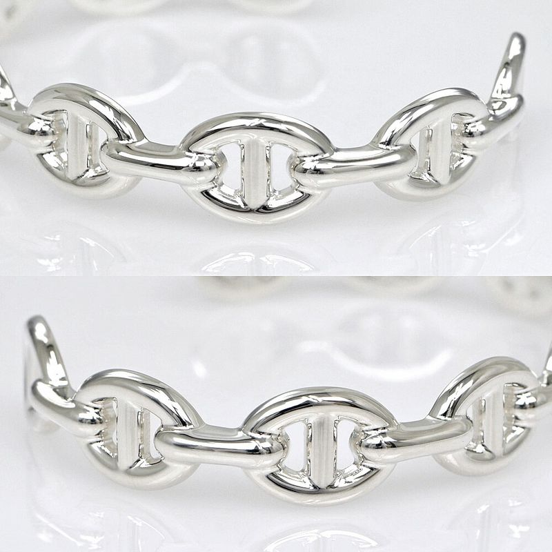 Hermes Bangle Chaine D'ancre Enchainee ST Silver Bracelet