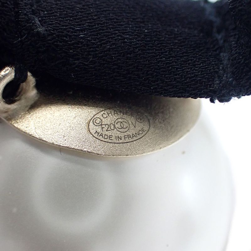 Chanel Pearl Scrunchie Hair Black