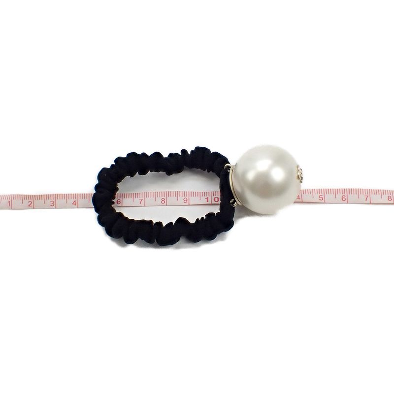 Chanel Pearl Scrunchie Hair Black