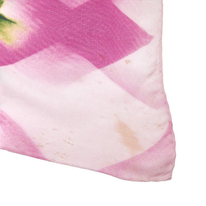 Dior Flower Floral Pattern Purple Multicolor Silk