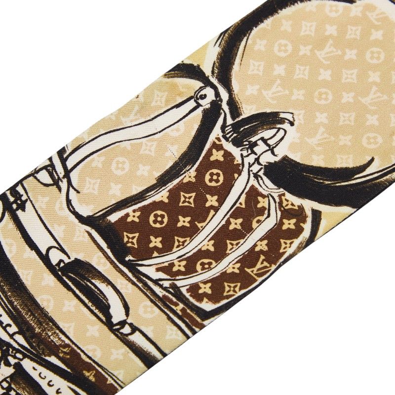 Louis Vuitton Monogram Bandeau Trunk Beige Multicolor Silk