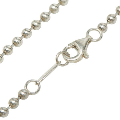 Tiffany & Co Atlas Plate Ball Chain Pendant Necklace Silver