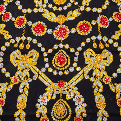 Cartier Gem Pattern Yellow Multicolor Silk