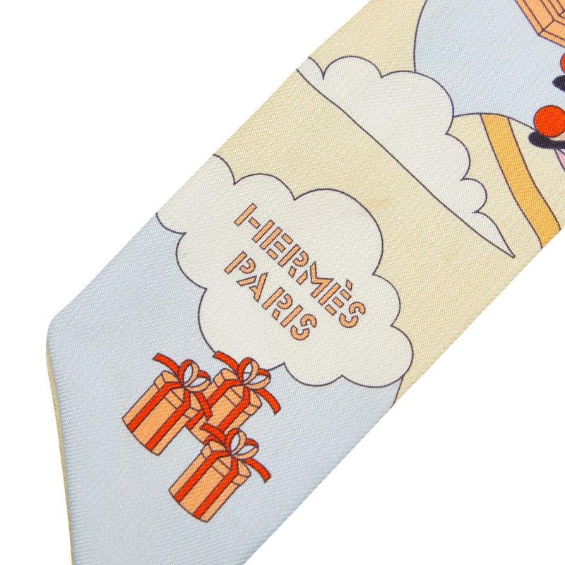 Hermes Twilly Carres Volants Flying Carre White