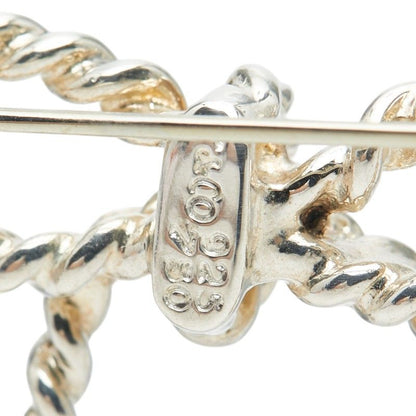Tiffany & Co Twist Ribbon Brooch Silver Gold 18k Yellow