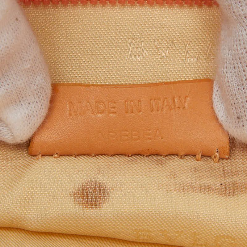 Bvlgari Logomania Crossbody Shoulder Bag Beige Canvas Leather